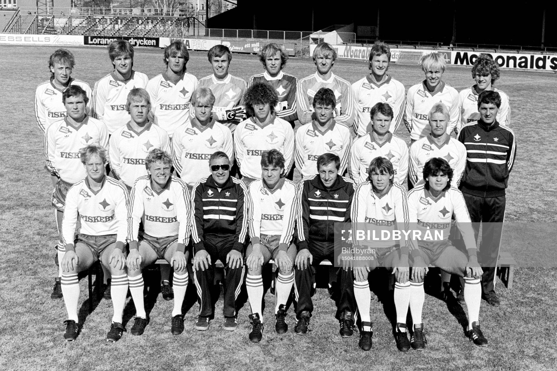 Bakre raden fr. v Ove Nordqvist, Sören Nilsson, Jan