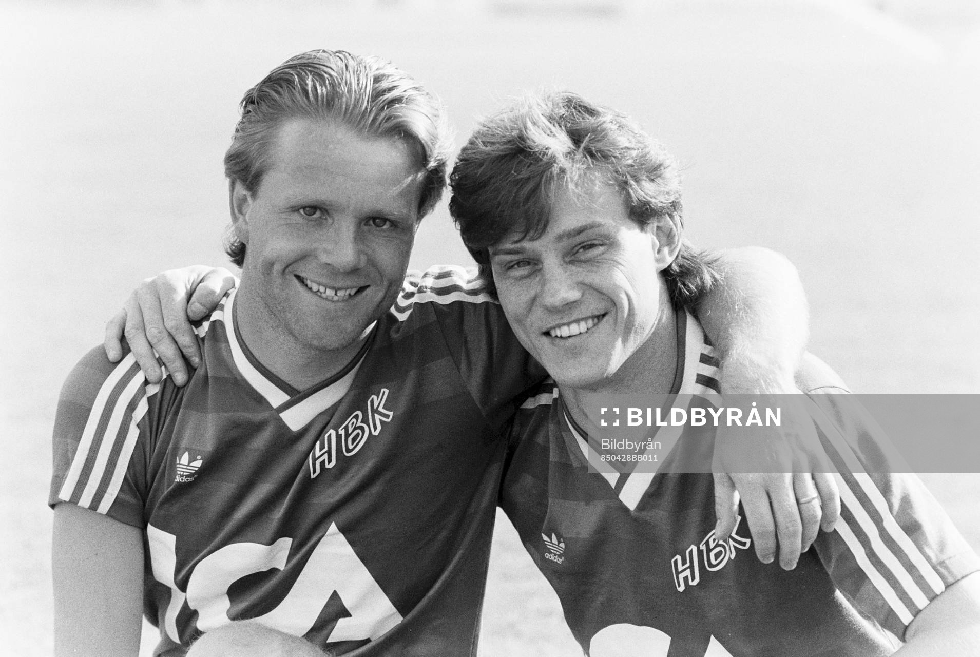 Fotboll, Allsvenskan, Halmstad BK, förhands: Mats Jingblad och Peter Andersson.