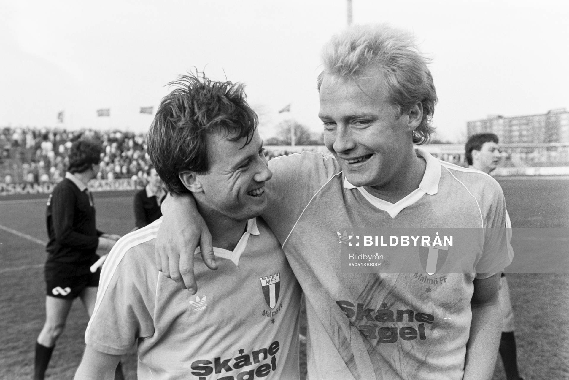 Malmös målskyttar Ingemar Erlandsson och Mats Magnusson