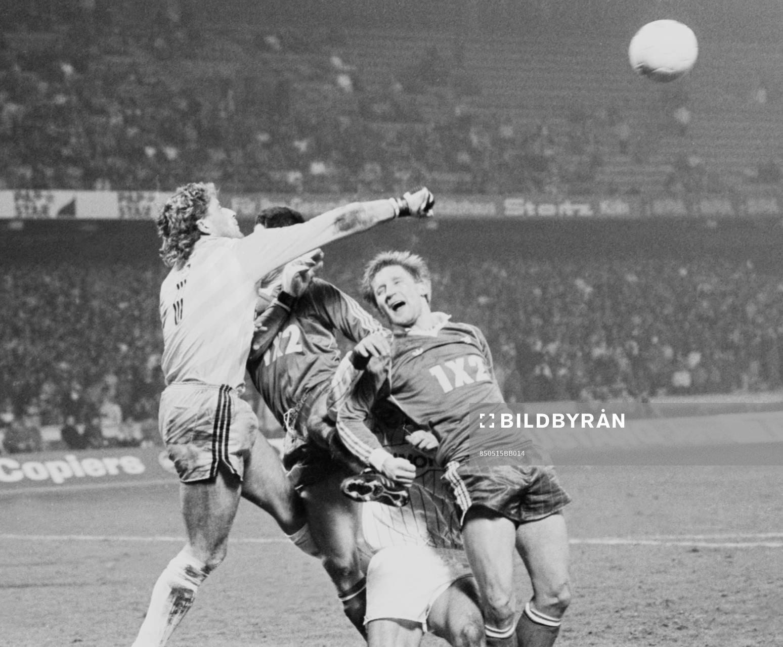 Harald Schumacher, målvakt, Köln, mot Hammarbys Per