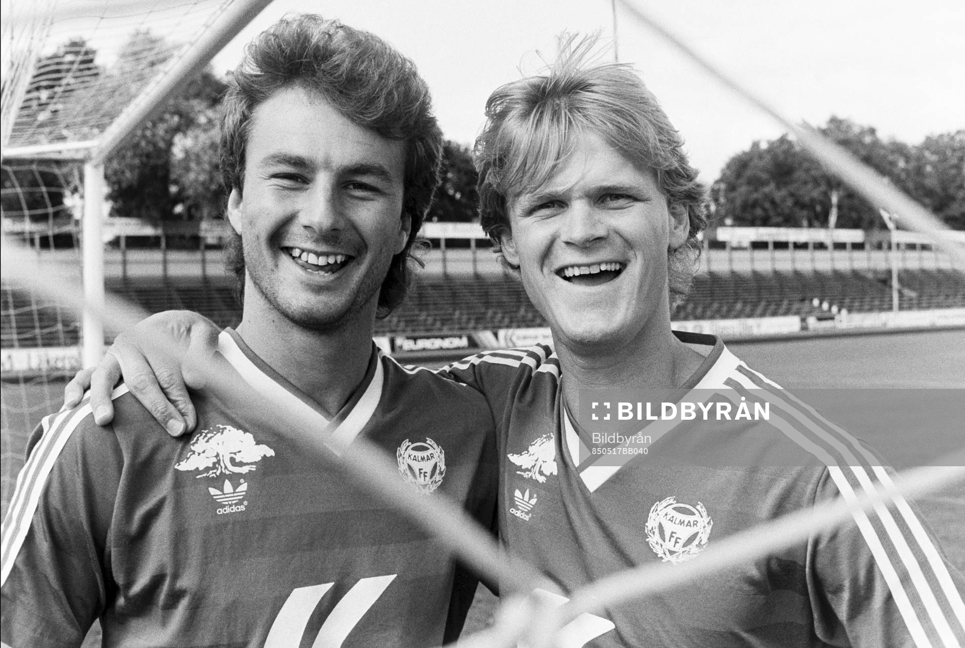 Fotboll, Allsvenskan, Kalmar FF, förhands:  Billy Landsdowne och Peter Karlsson.
