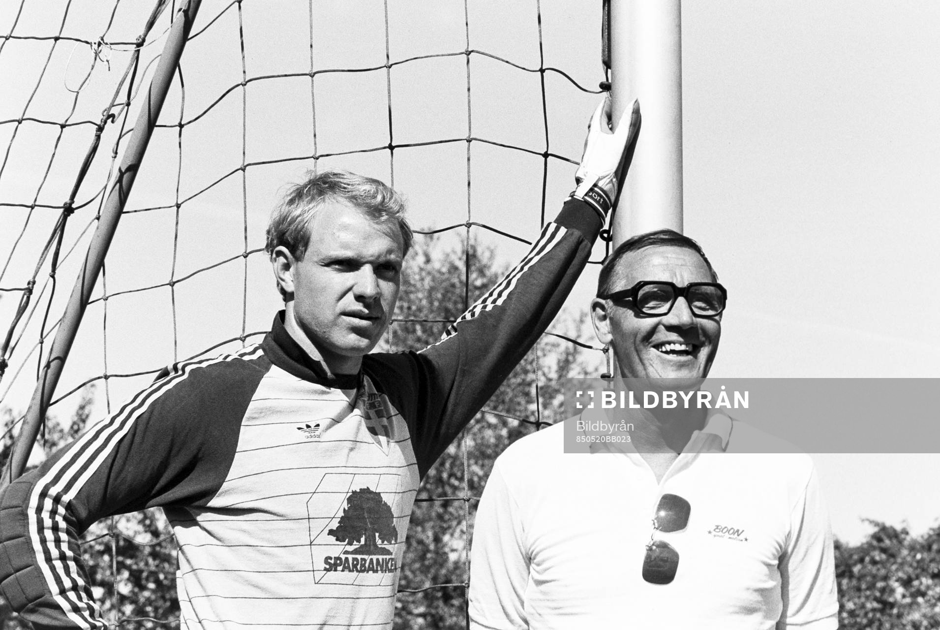 Fotboll, Sverige, målvakter. Thomas Ravelli och Kalle