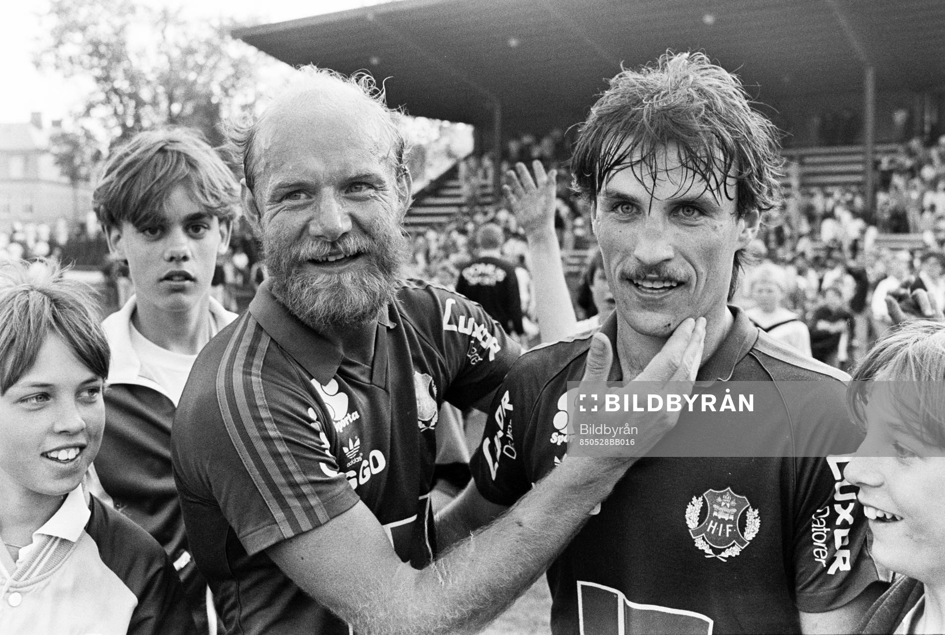 Helsingborgs målskyttar Thomas Sjöberg och Vladimir