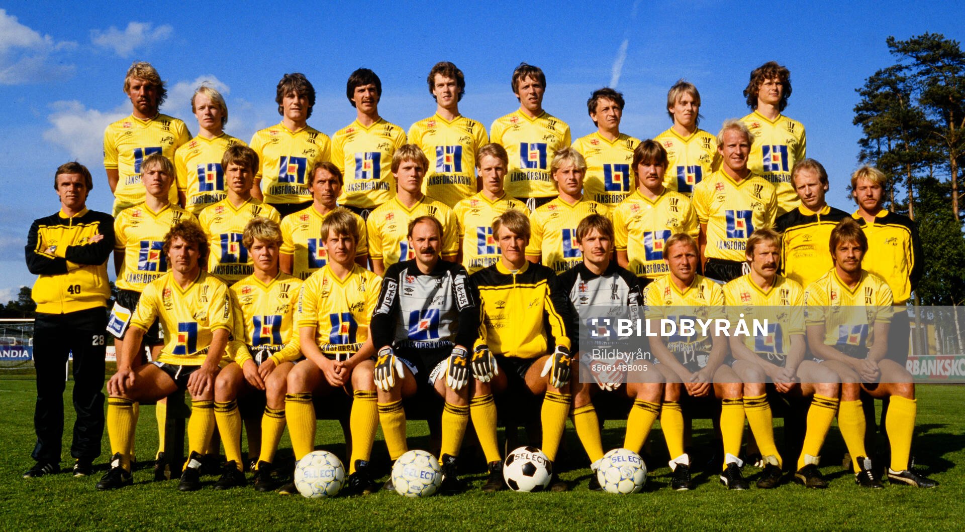 Bakre raden fr. v: Hans Larsson, Martin Edvardsson, Stefan