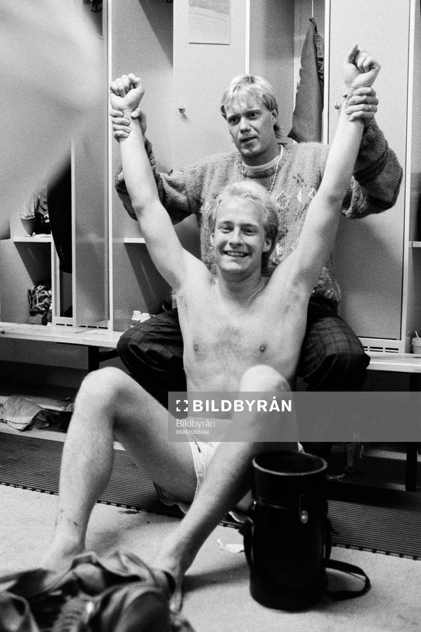 Malmös matchhjälte och tremålsskytt Mats Magnusson jublar