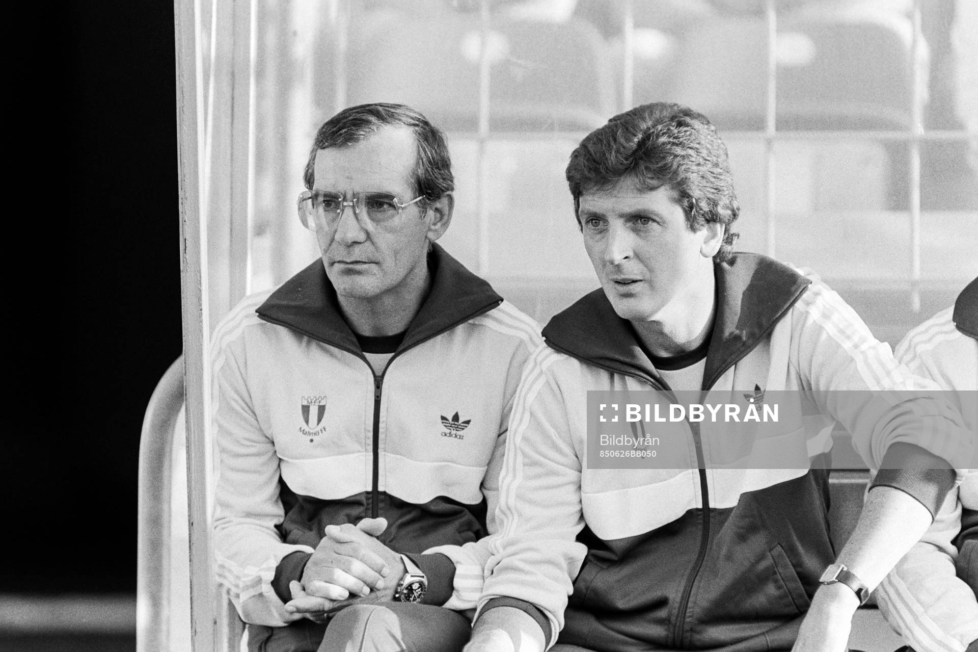 Tord Grip och Roy Hodgson, tränare i Malmö
