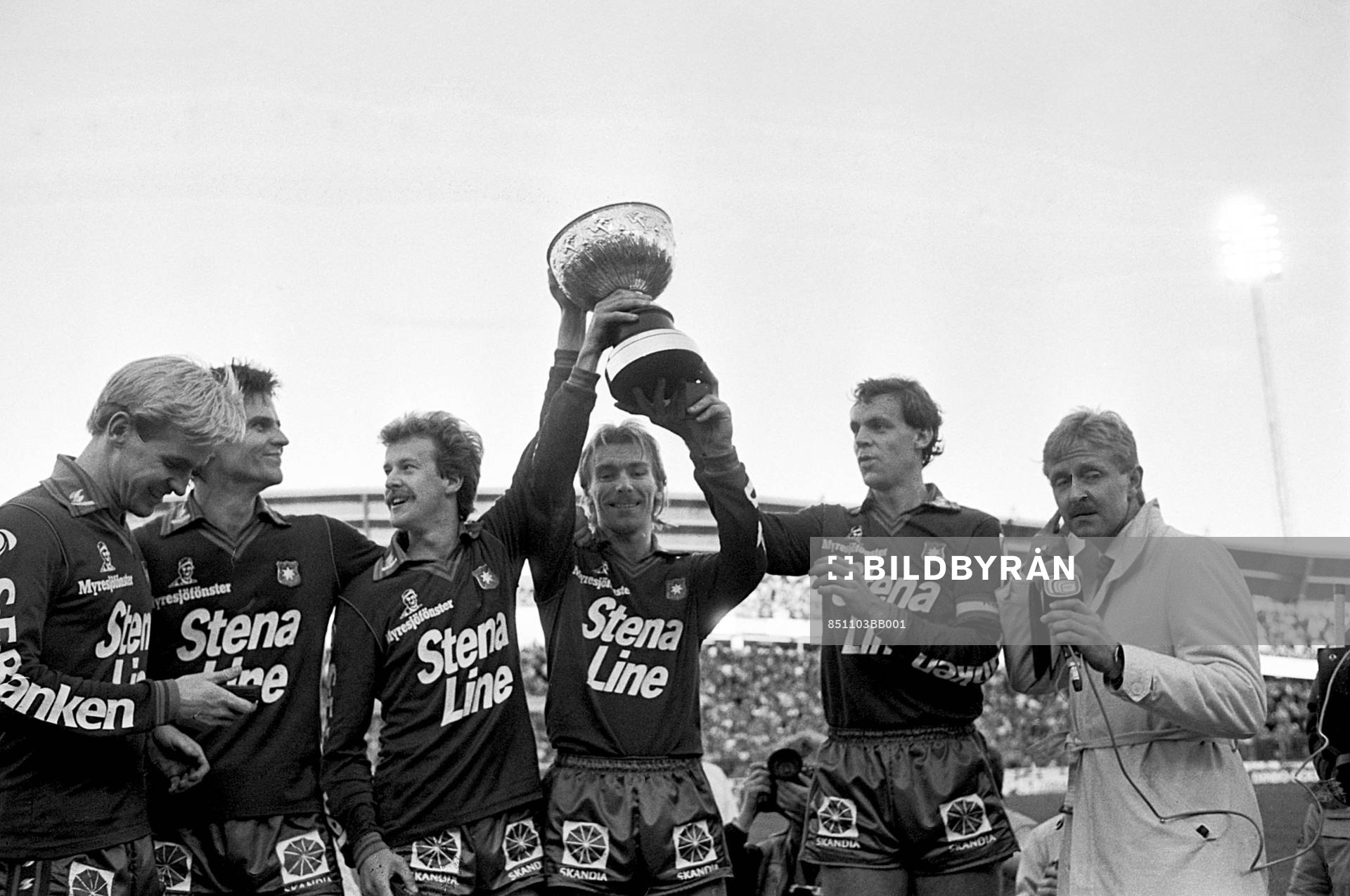 Jan Hellström, Örgyte med pokalen och Sören Börjesson.