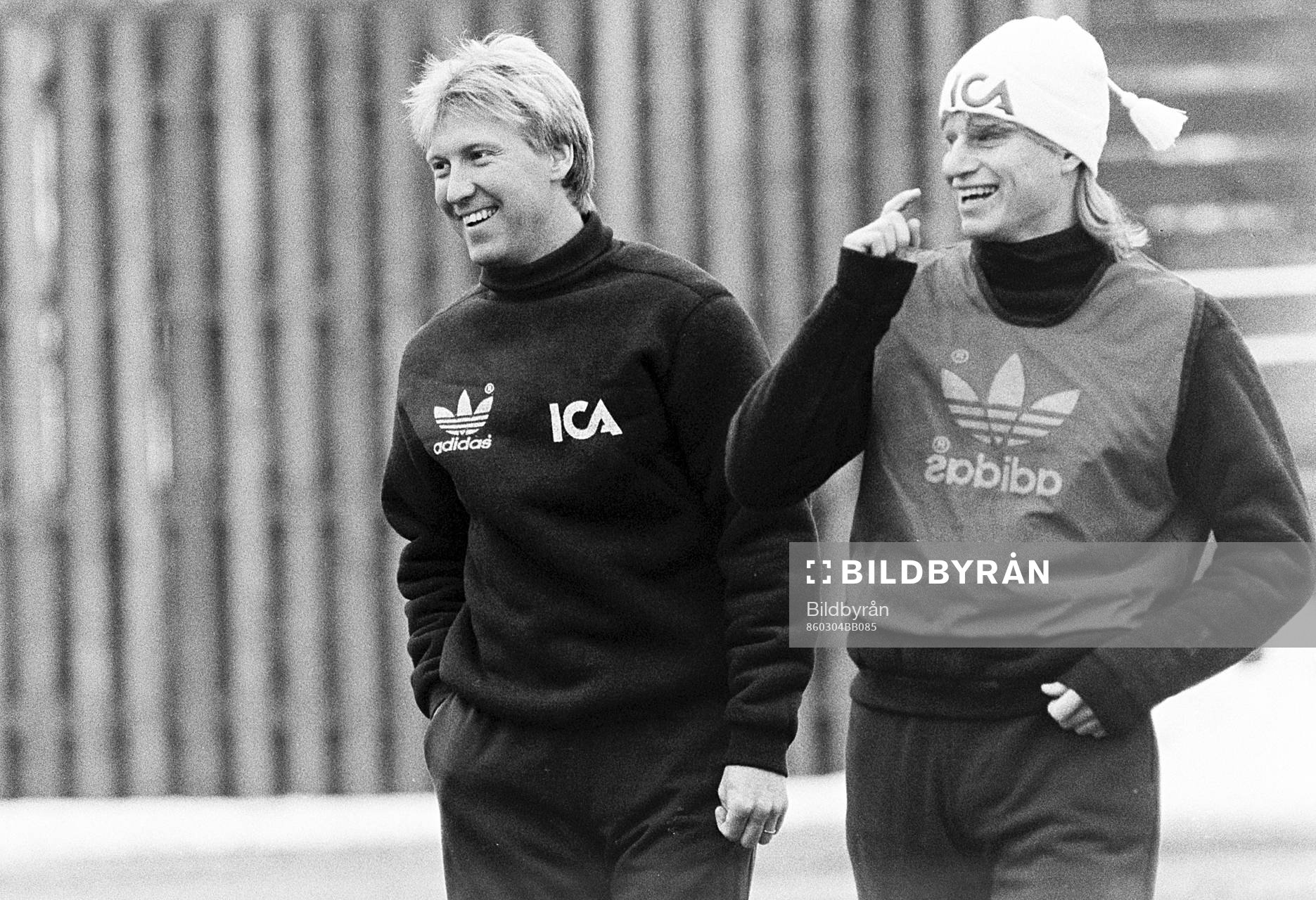 Michael Andersson och Stefan Pettersson på en träning