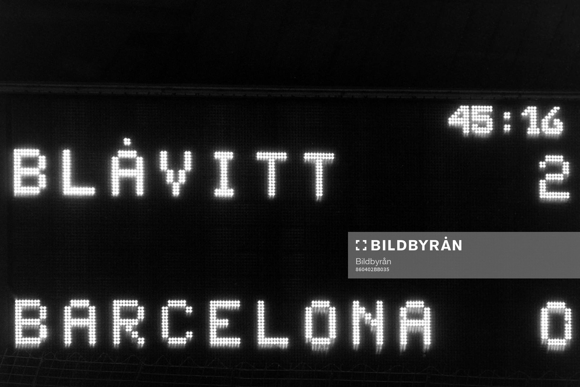 Fotboll, Europacupen, semifinal, IFK Göteborg - Barcelona,