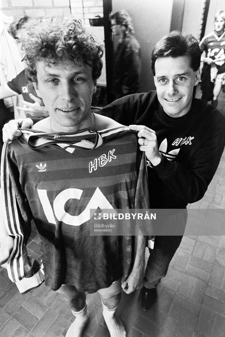 Per-Åke Johnsson och Stefan Lundin, tränare i Halmstad