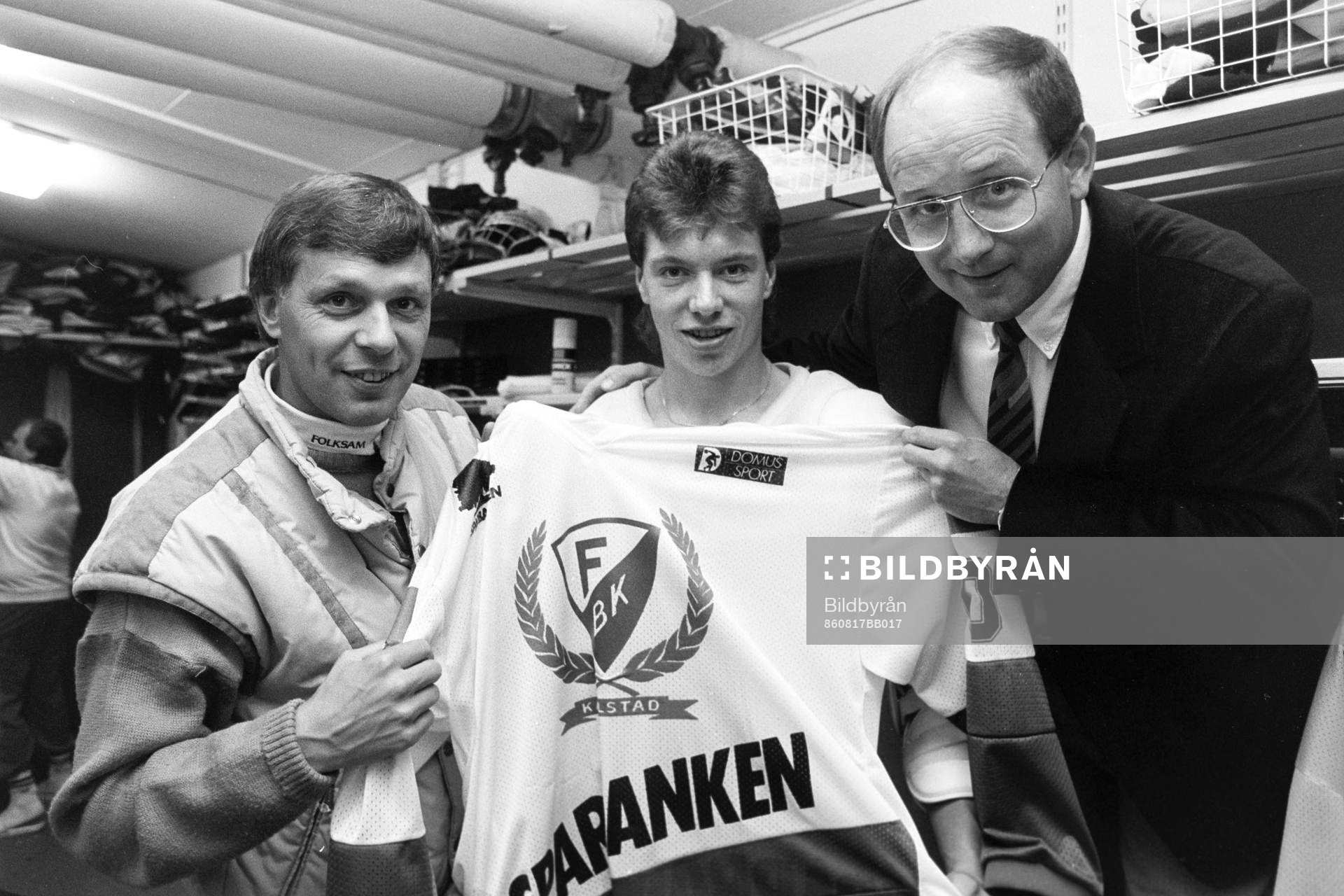 Tränare Conny Evensson, Roger Johansson och ordförande