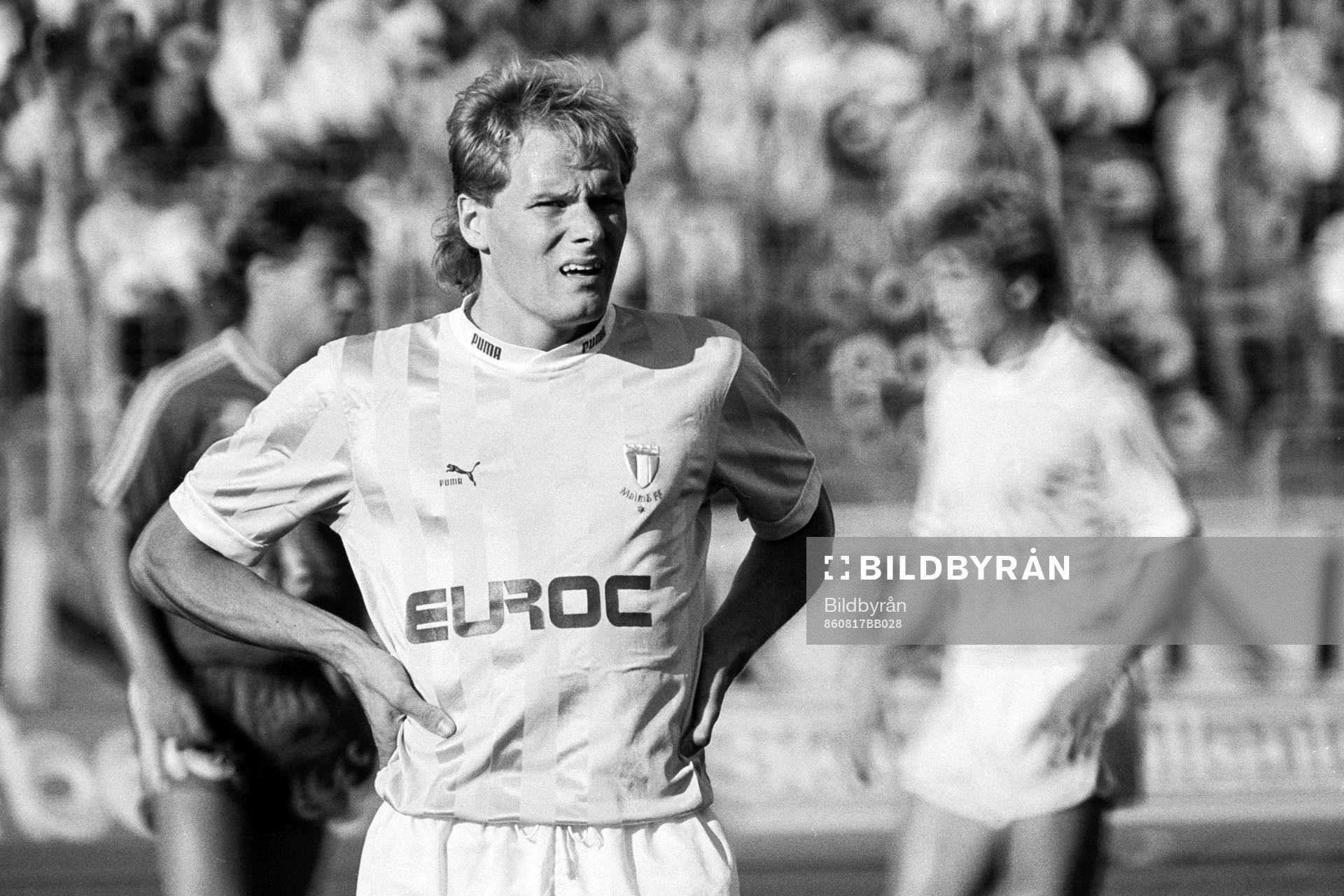 Fotboll, Allsvenskan, Malmö FF - Kalmar FF, 1-0: Björn Nilsson, målskytt i Malmö.
