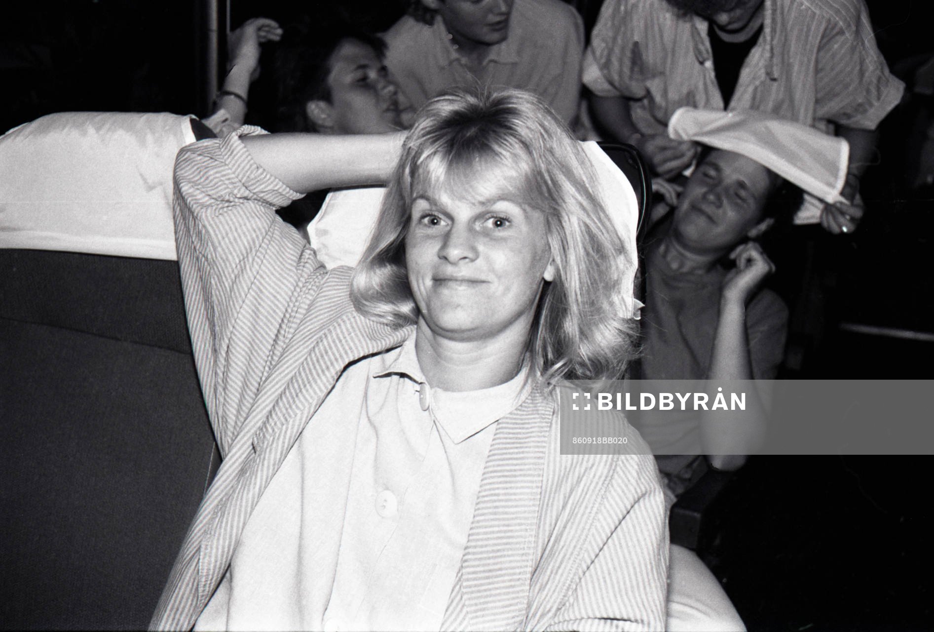 Karin Åhman Svensson i spelarbussen