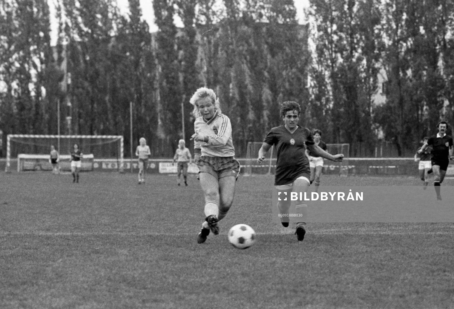 Gunilla Axén i full fart