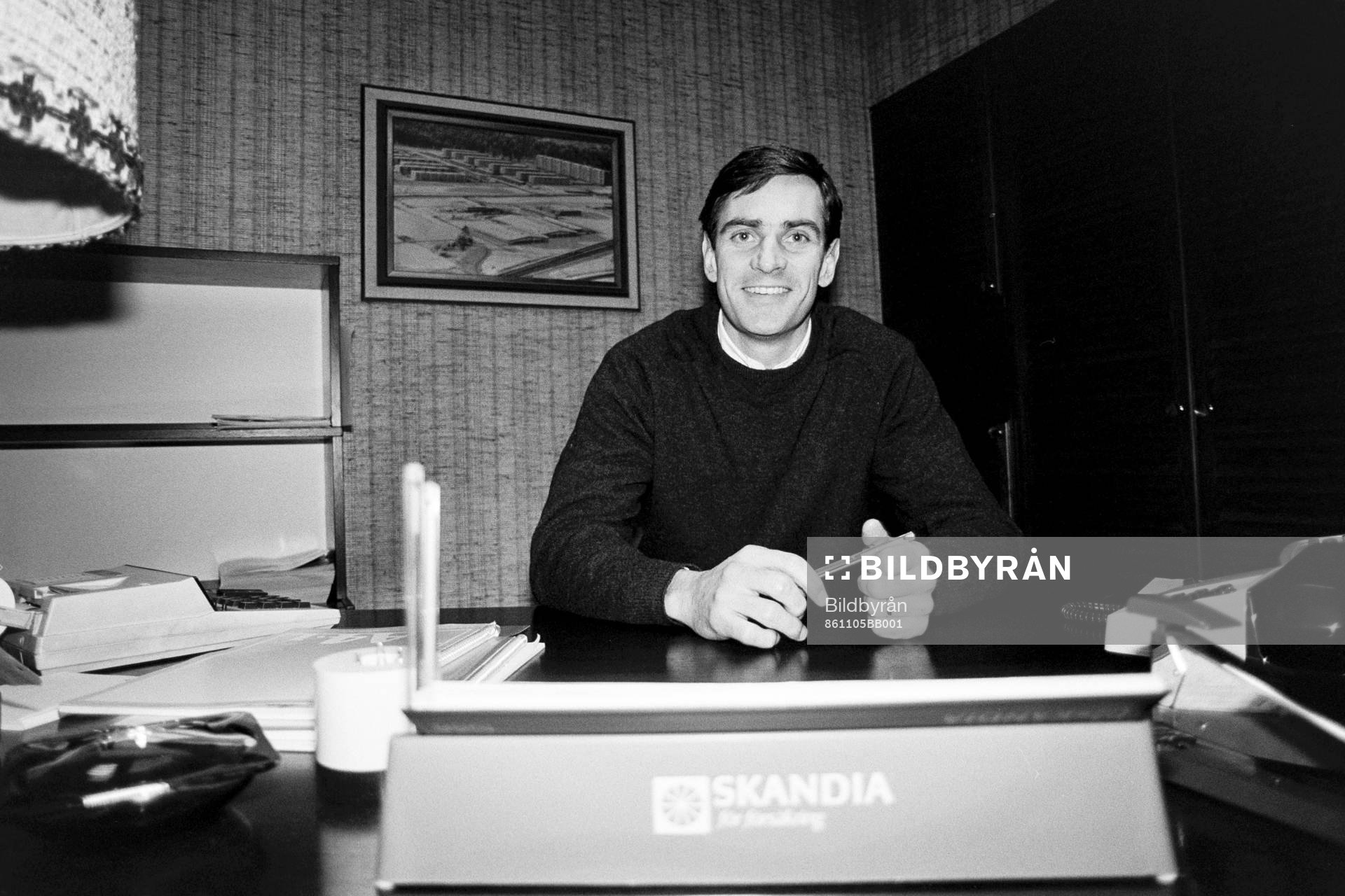 Roland Eriksson på jobbet. Skandia