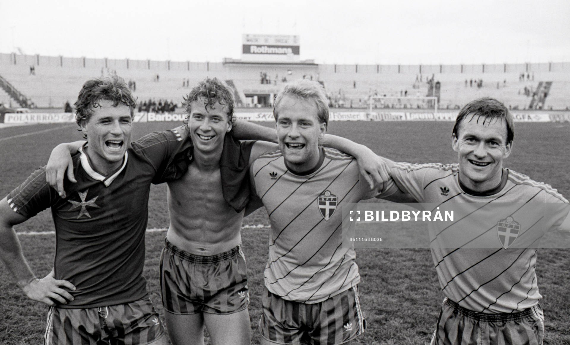 Glenn Hysén, Johnny Ekström, Mats Magnusson och Stig