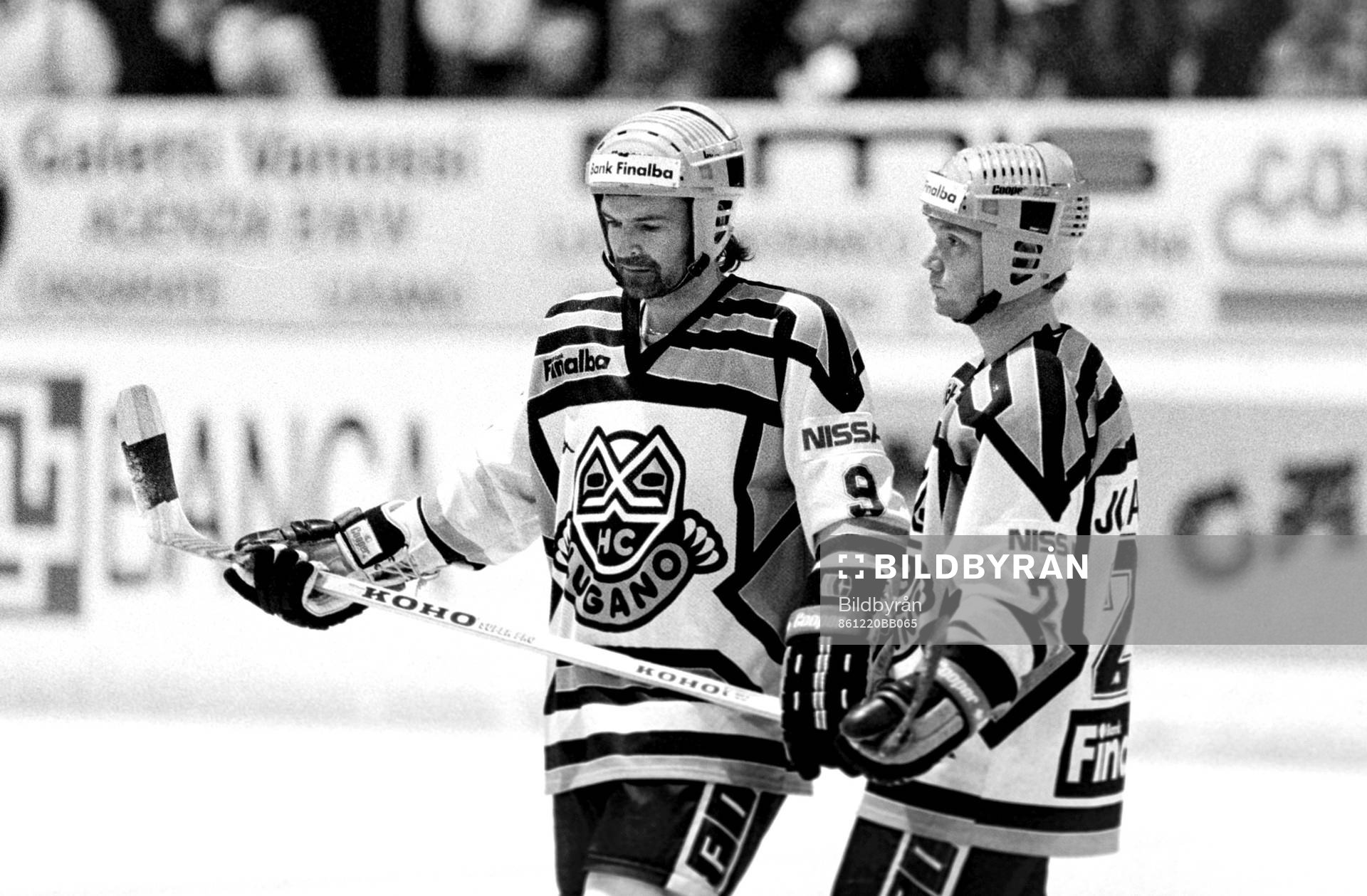 Mats Waltin och Kent Johansson, Lugano tillsammans på isen