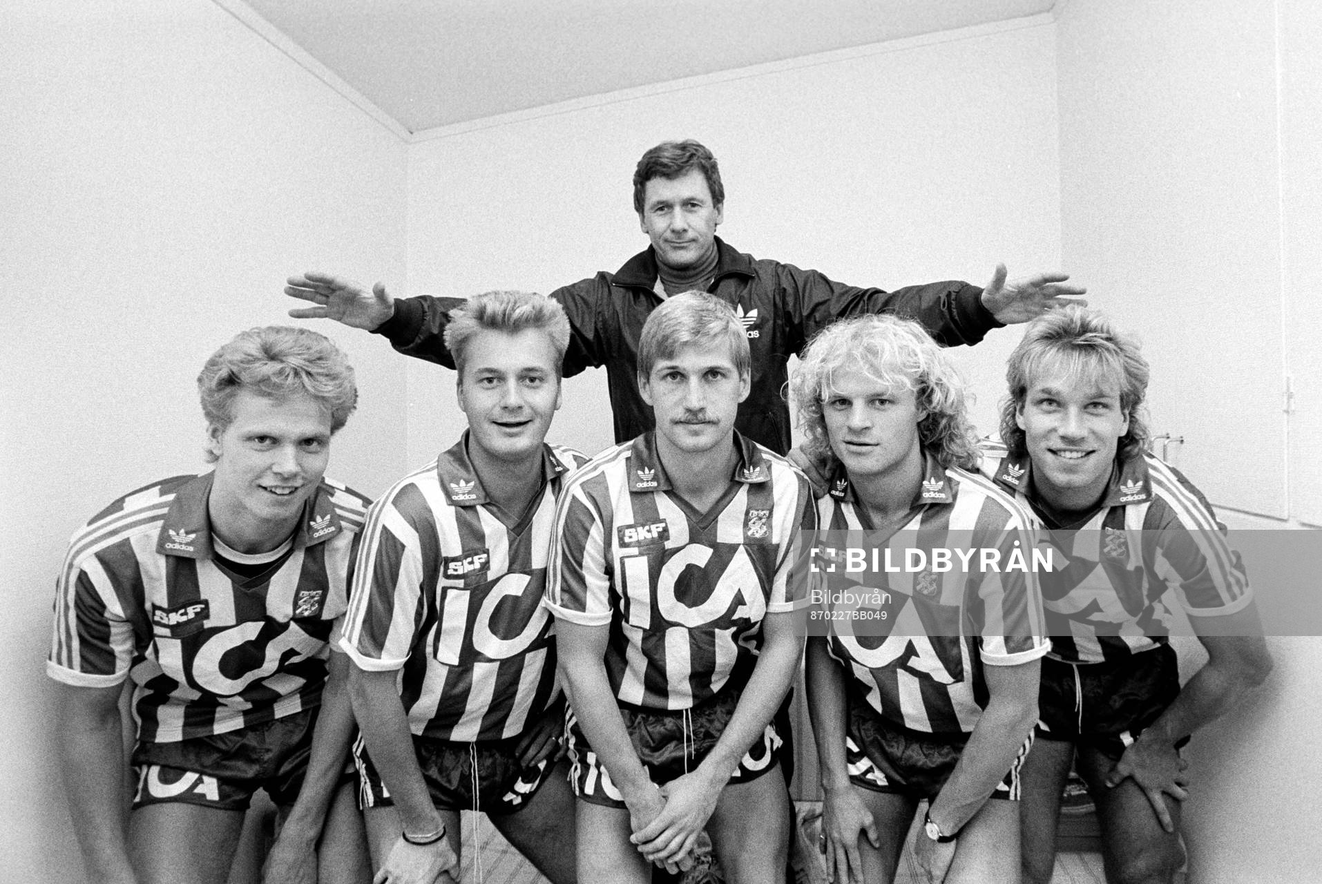 Gunder Bengtsson tränare bakom fr.v Pär Millqvist, Lars