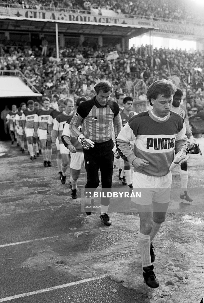 Ingemar Erlandsson och Jan Möller, målvakt, Malmö leder