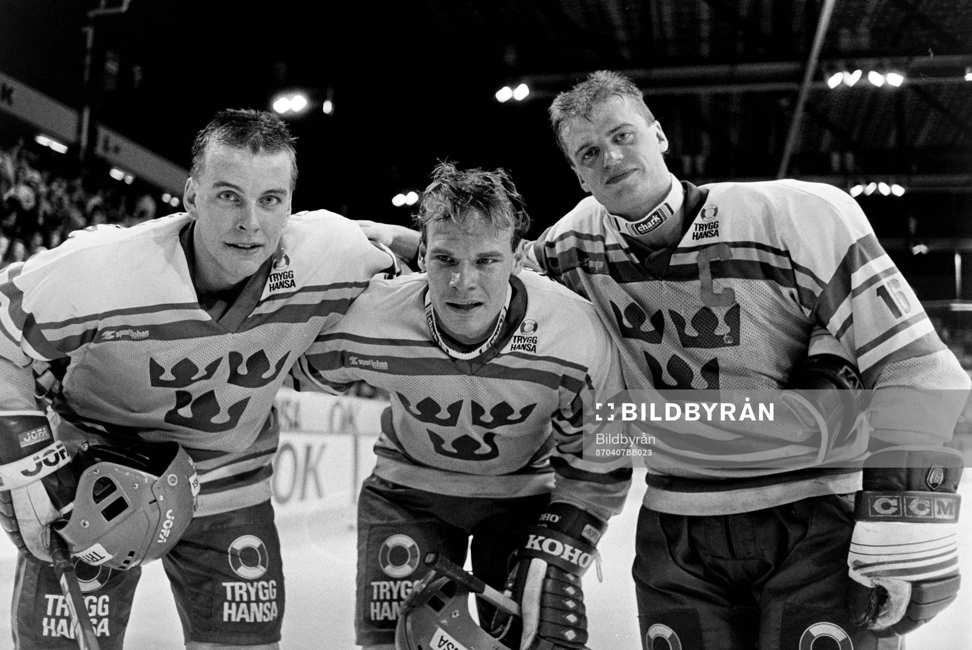 Tommy Albelin, Thomas Rundqvist och Bengt-Åke Gustafsson,