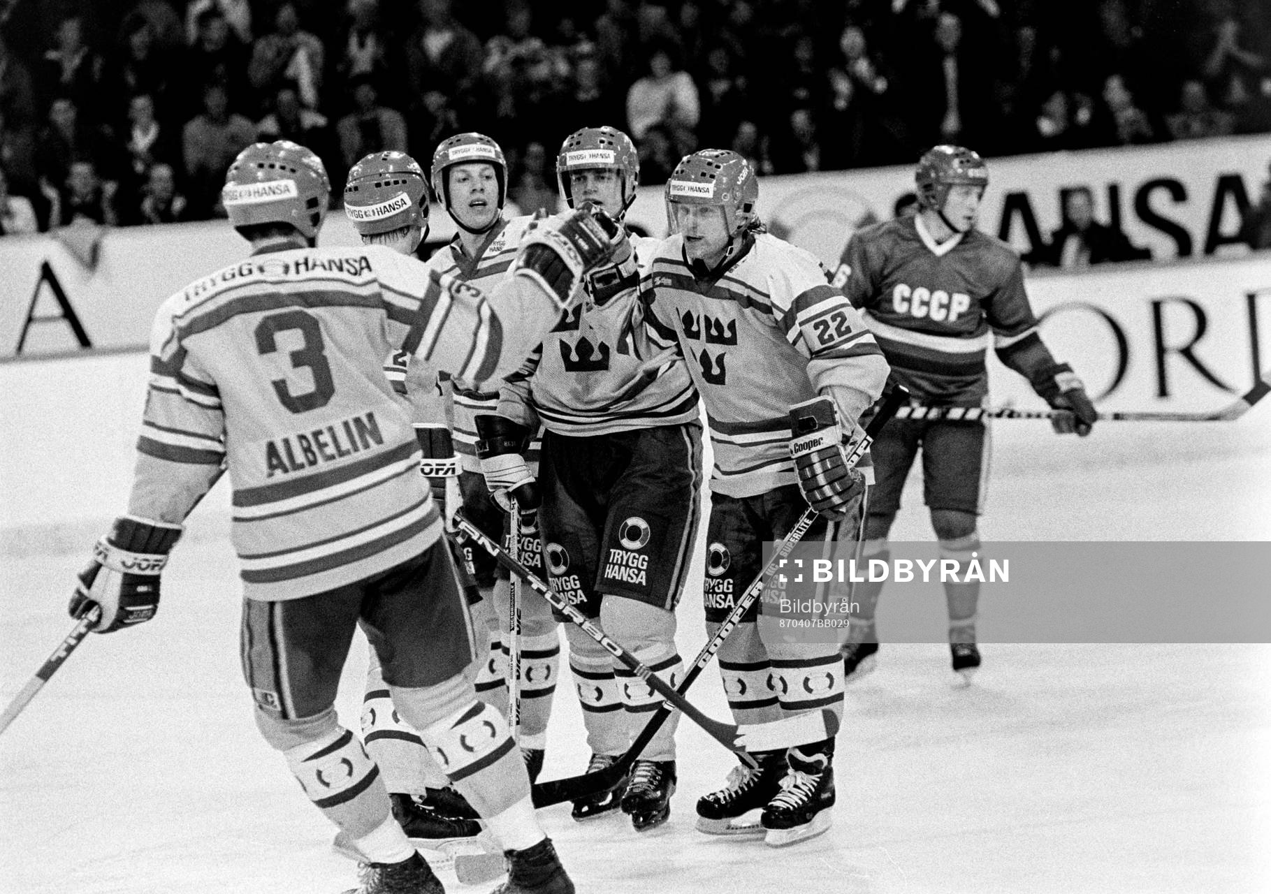 Sveriges Tommy Albelin, Jonas Bergqvist, Bengt-Åke
