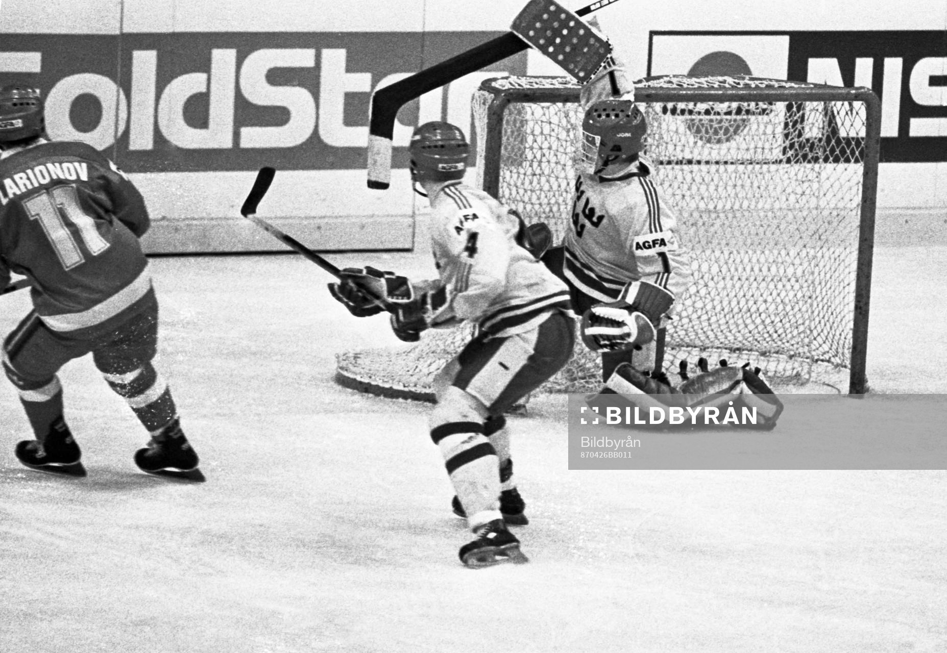 Larionov, Sovjet framför sveriges målvakt Peter Lindmark