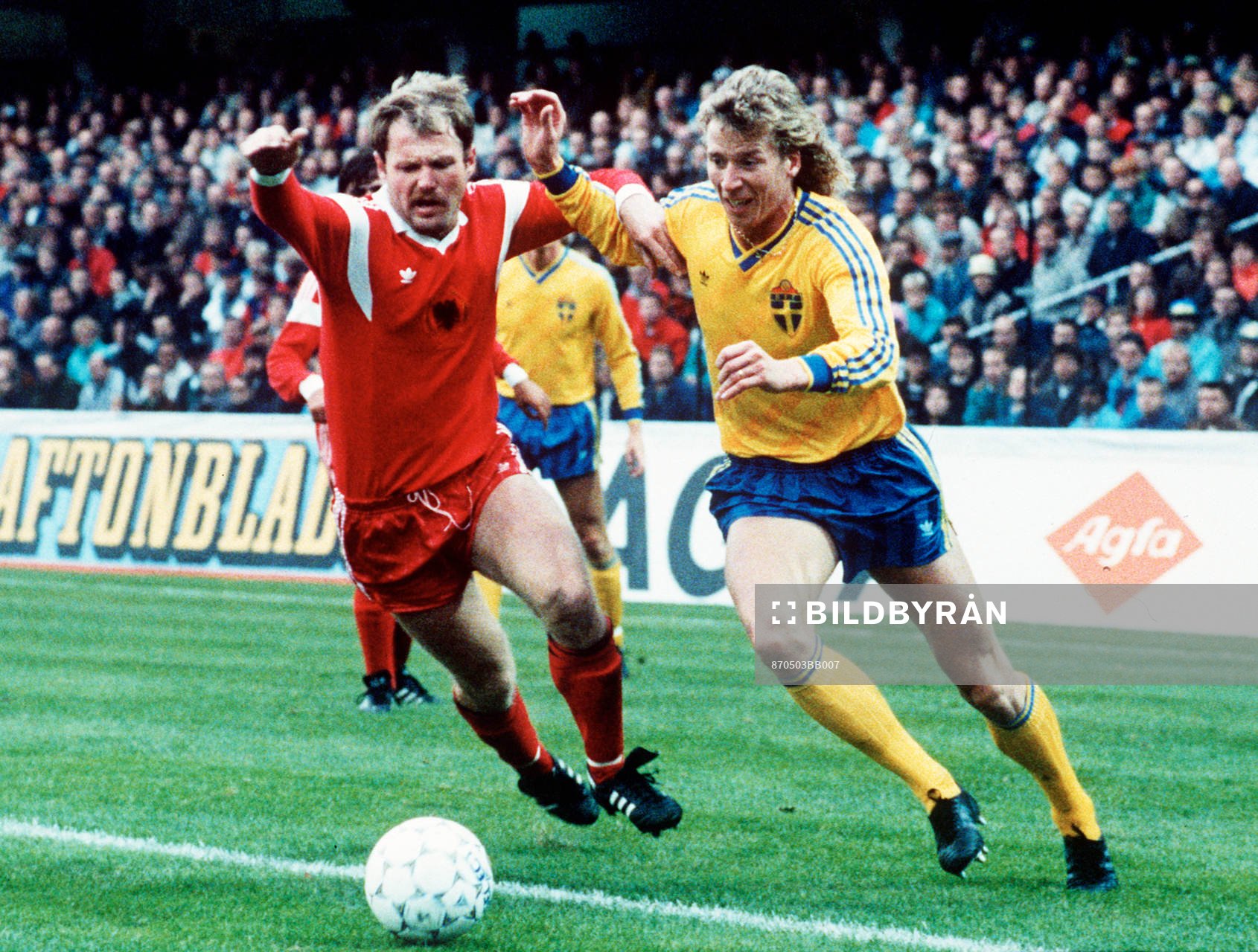 Fotboll, Sverige - Albanien, Johnny Ekström