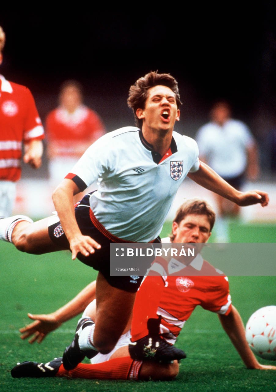 Fotboll, Danmark - England, Gary Lineker