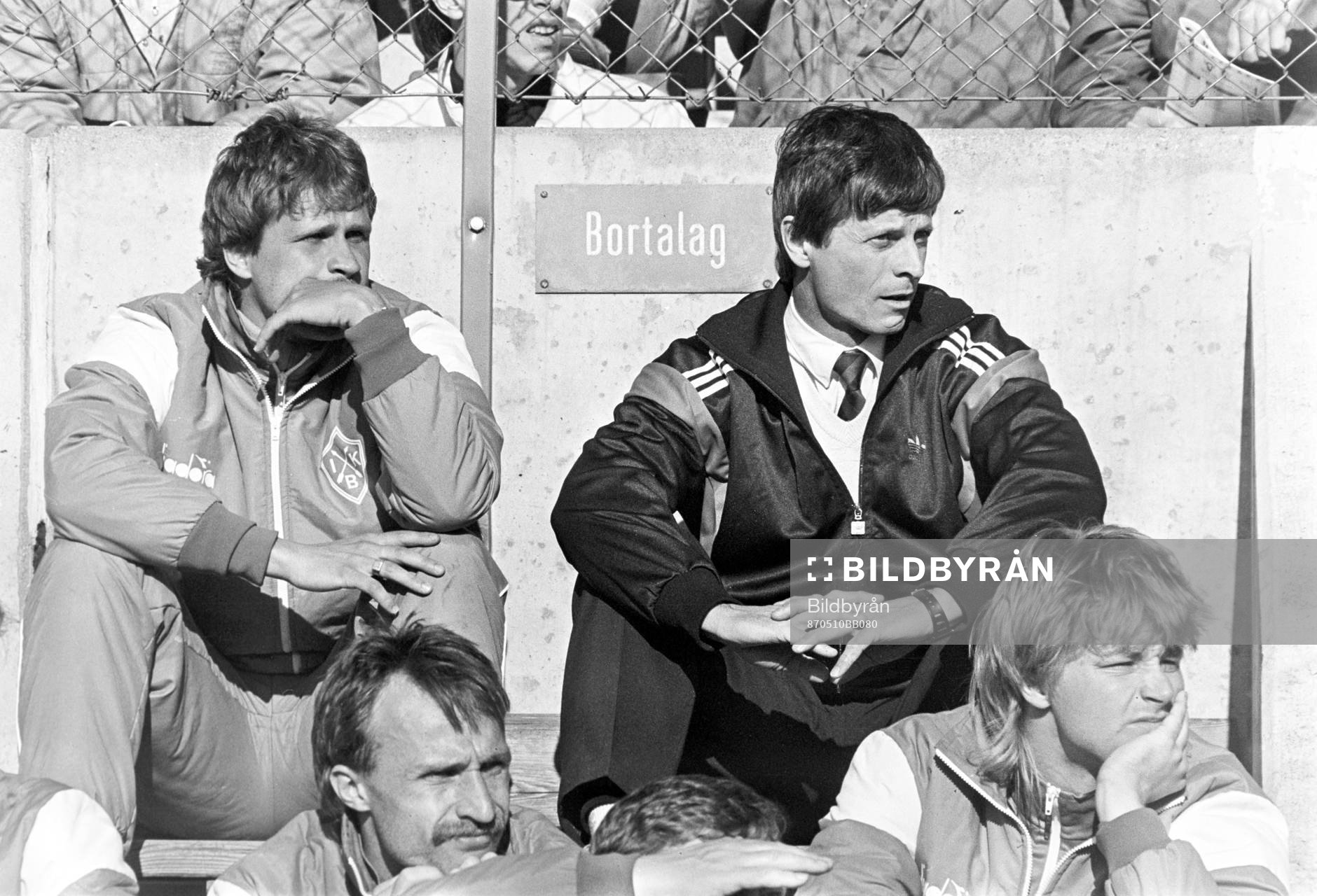  Fotboll, Allsvenskan, Öster - Brage, 1-1: Jan Lindstedt, tränare och Håkan Sundin, manager i Brage.