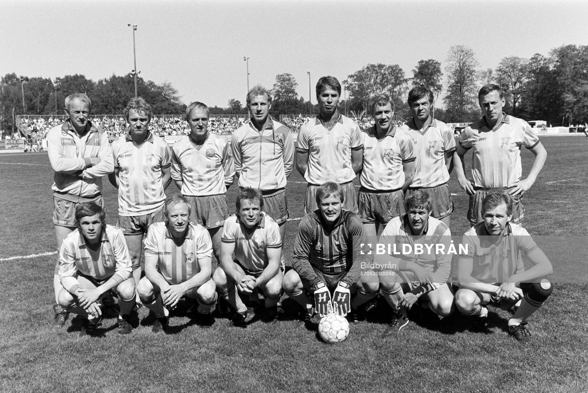 VM-laget, bakre raden fr. v: Sven-Gunnar Larsson, Benno