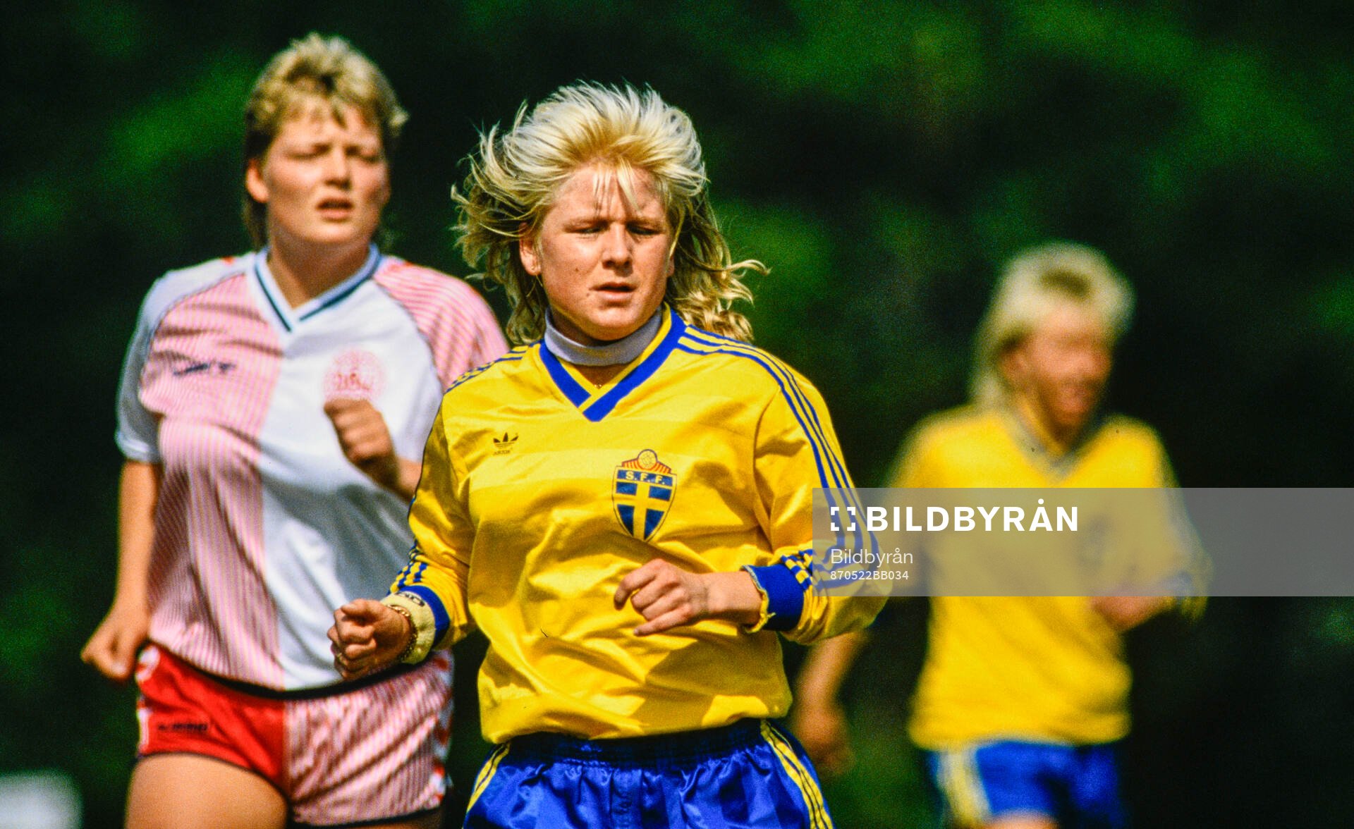 Fotboll, Dam, Träningslandskamp, Sverige - Danmark 0-1: Eva Kärrberg, Sverige.