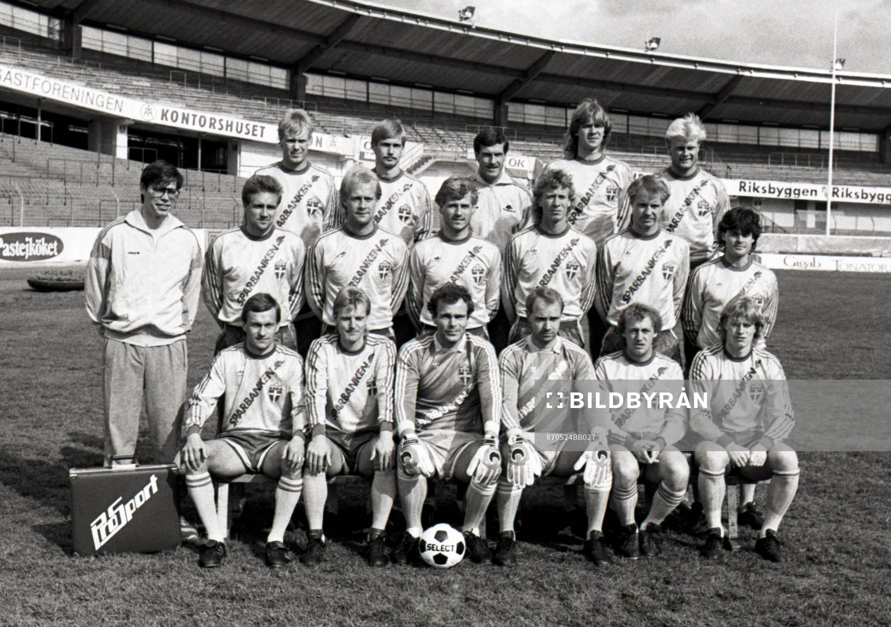 Bakre raden fr. v: Lars Larsson, Lennart Nilsson, Olle