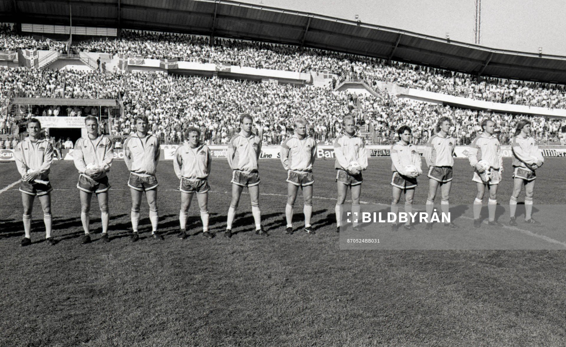 Fr. v: Stig Fredriksson, Ulf Eriksson, Glenn hysén, Robert