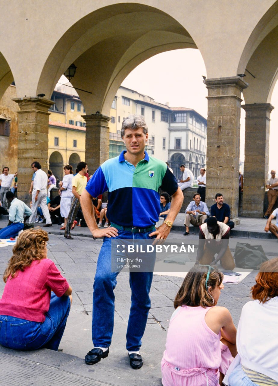 Glenn Hysén i Florens. Football, Serie A, Italy,