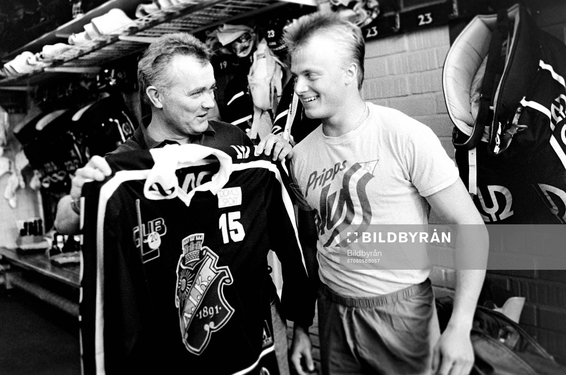 Lars-Gunnar Jansson, tränare och Anders Gozzi