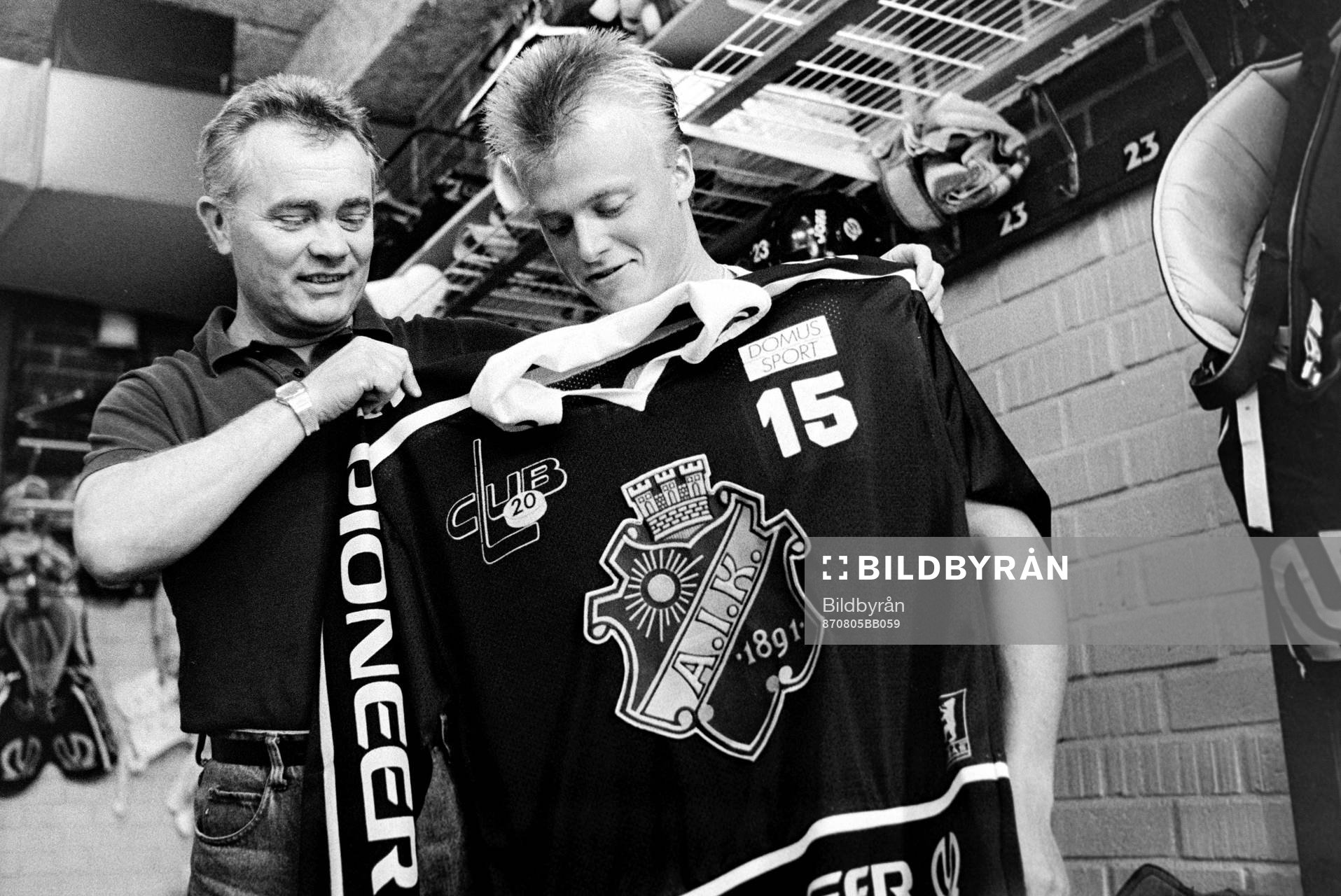 Lars-Gunnar Jansson, tränare och Anders Gozzi