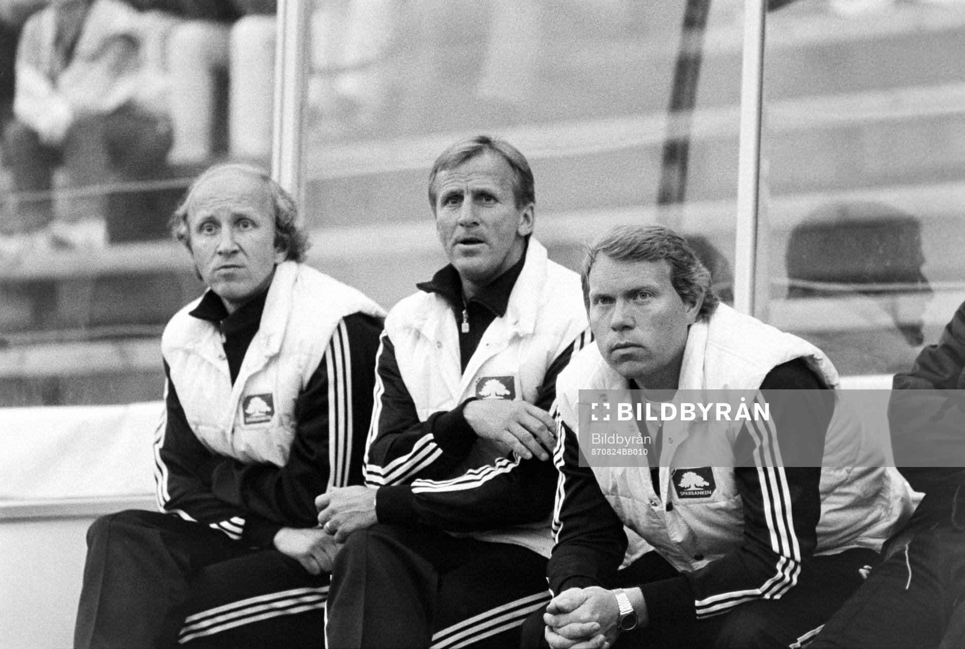 Örebros ledare fr. v Arvi Taaler, Rolf Zetterlund,