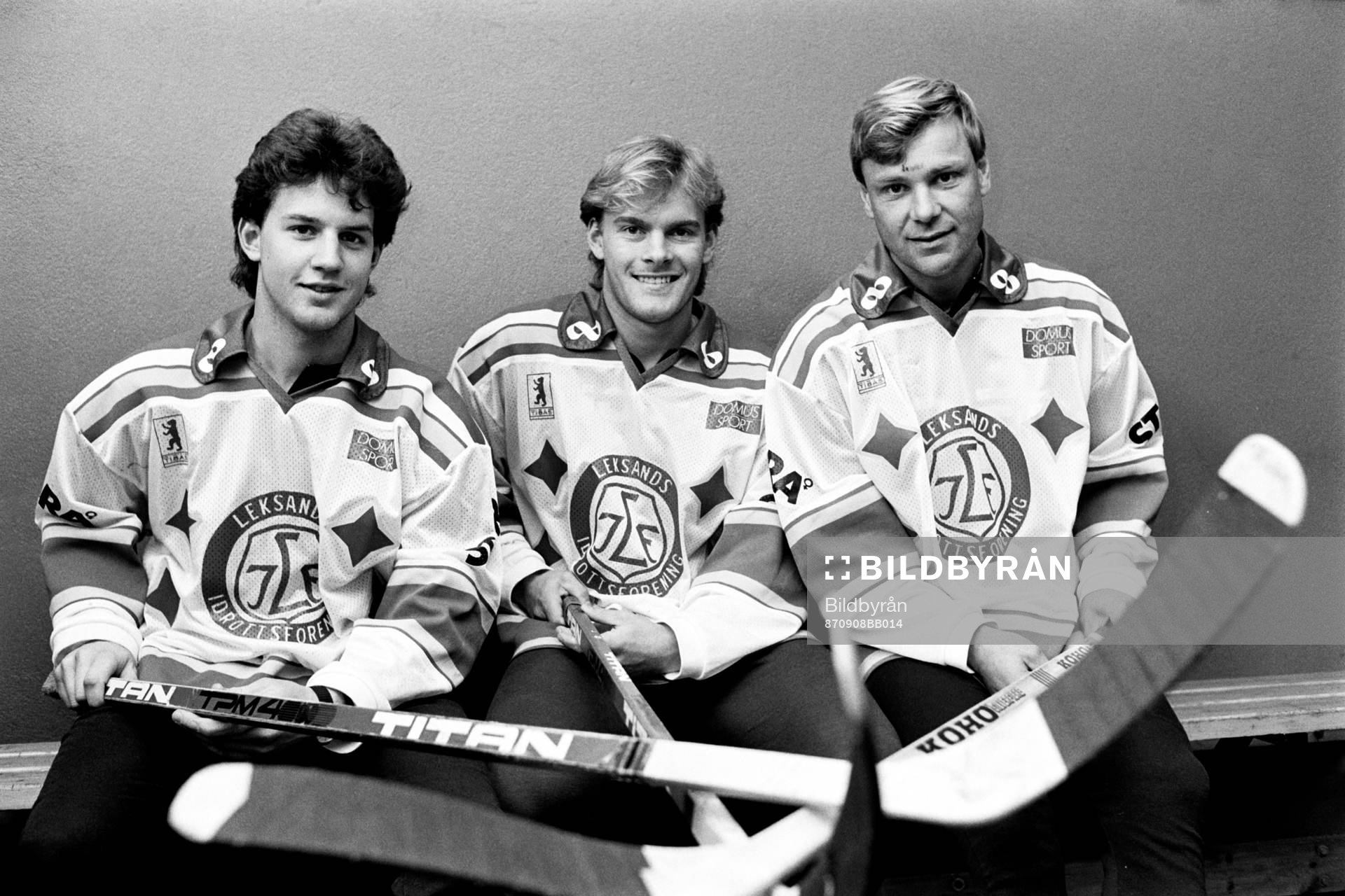 Tre danskar i Leksand, fr. v Jens Nielsen, Heinz Ehlers och