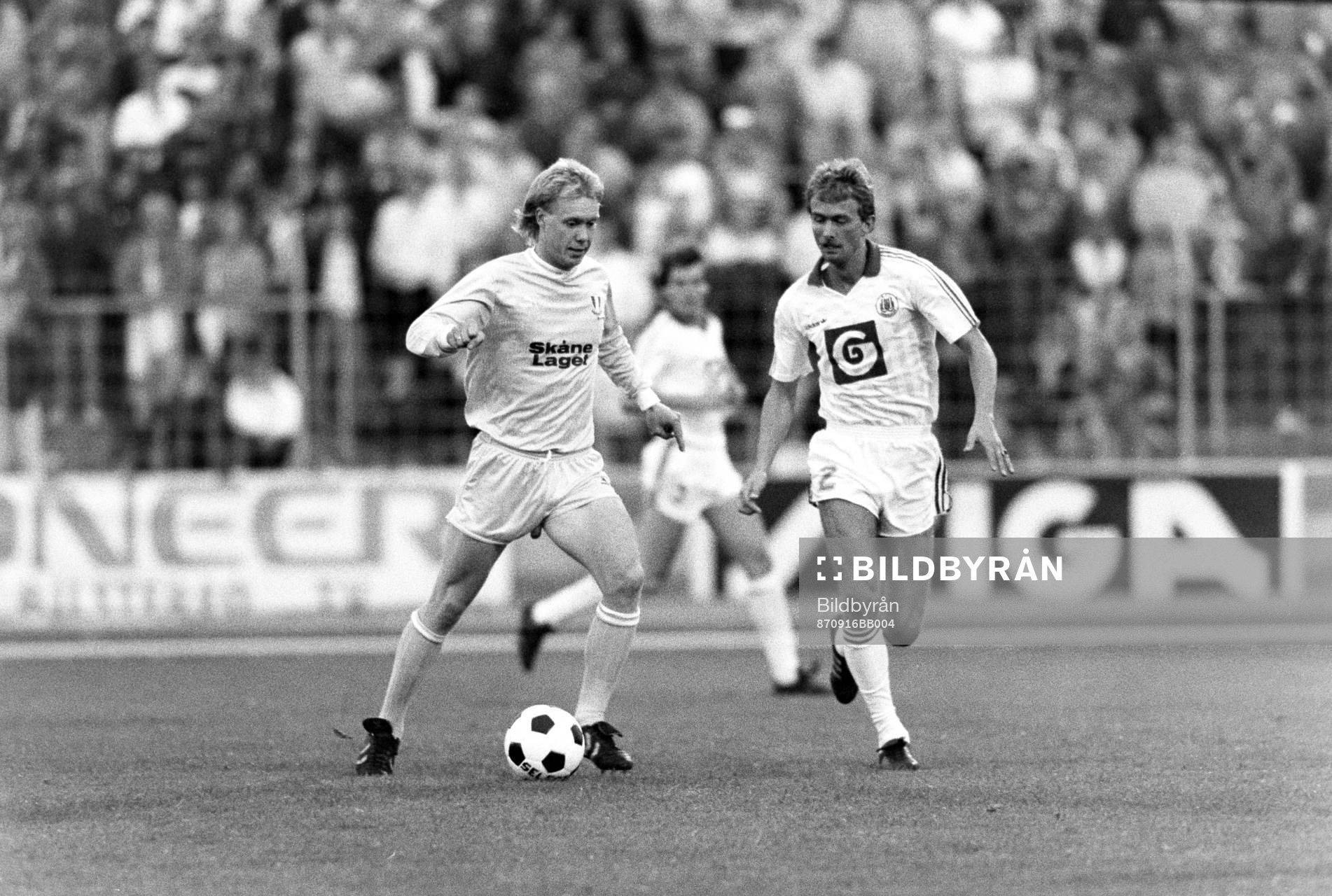 Lars Larsson, Malmö med bollen utmanas av anderlechts