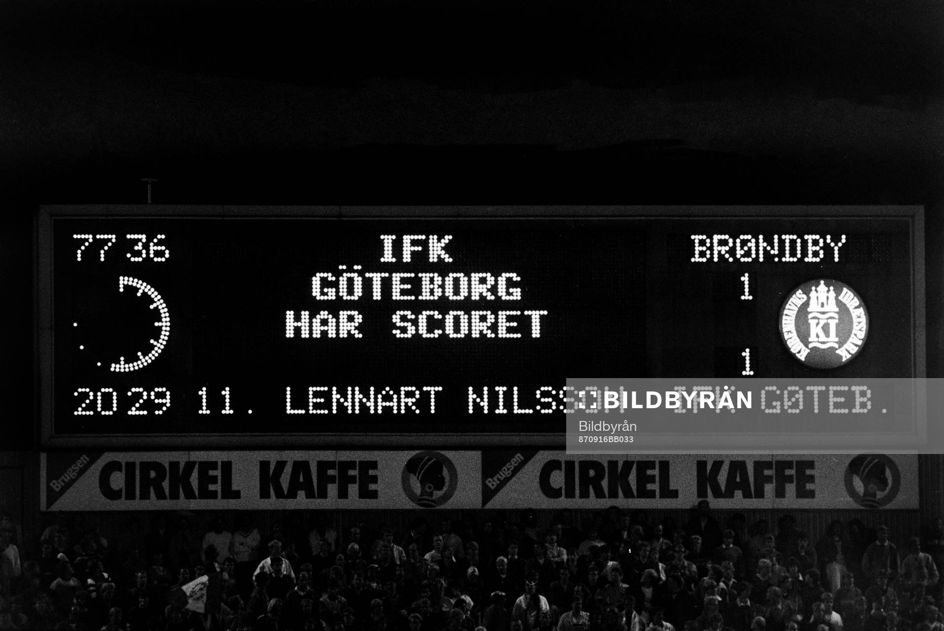 Resultattavlan på arenan