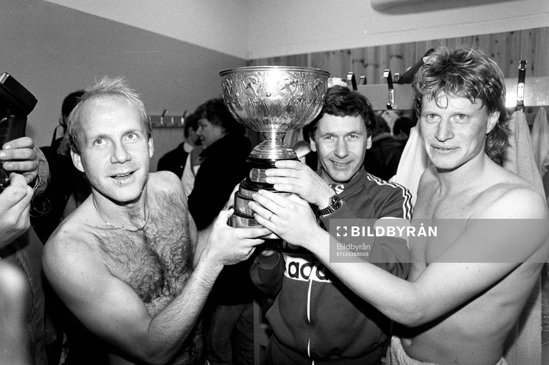 Göteborgs Tord Holmgren, tränare Gunder Bengtsson och