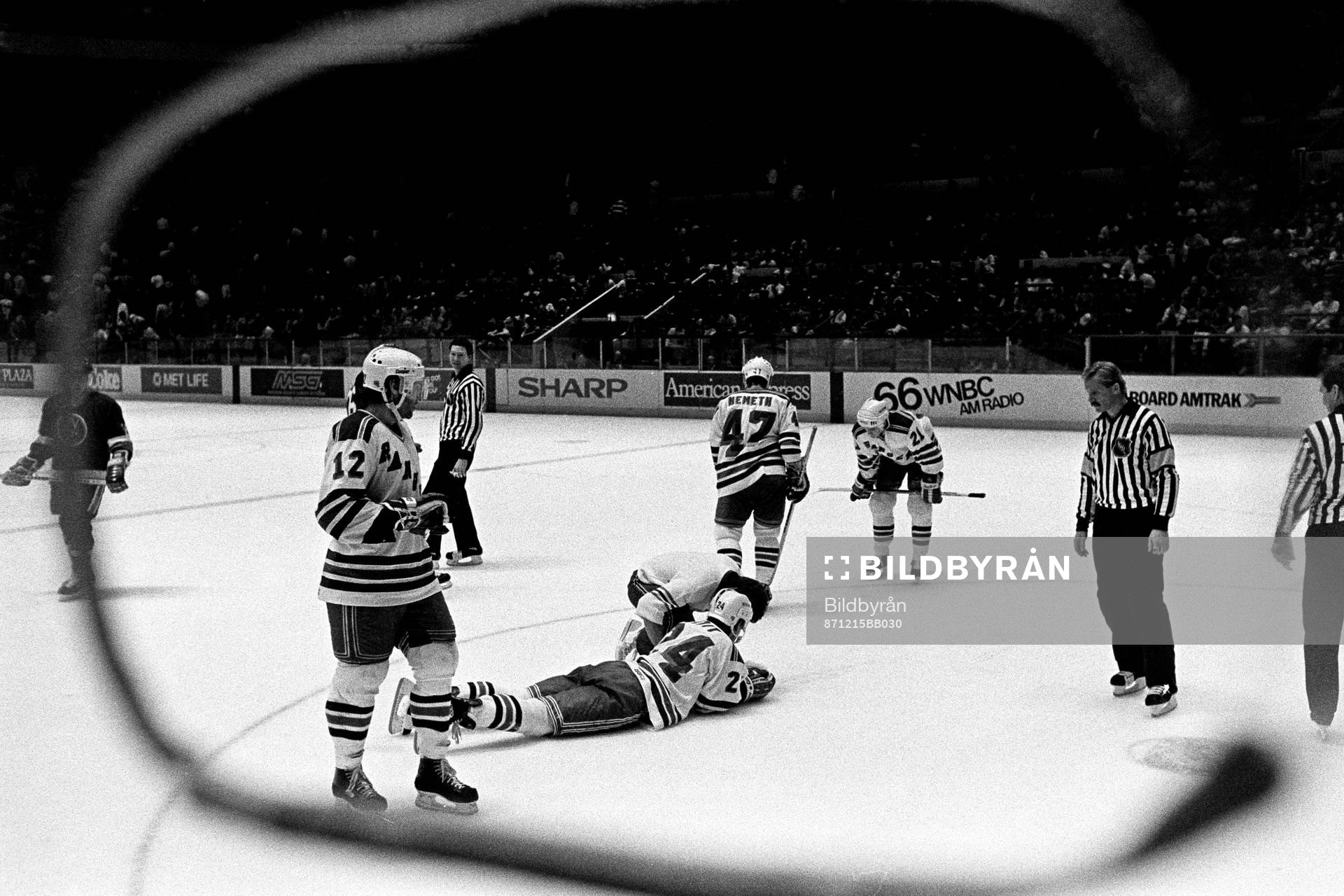 Michel Petit, New York Rangers har fått en smäll och