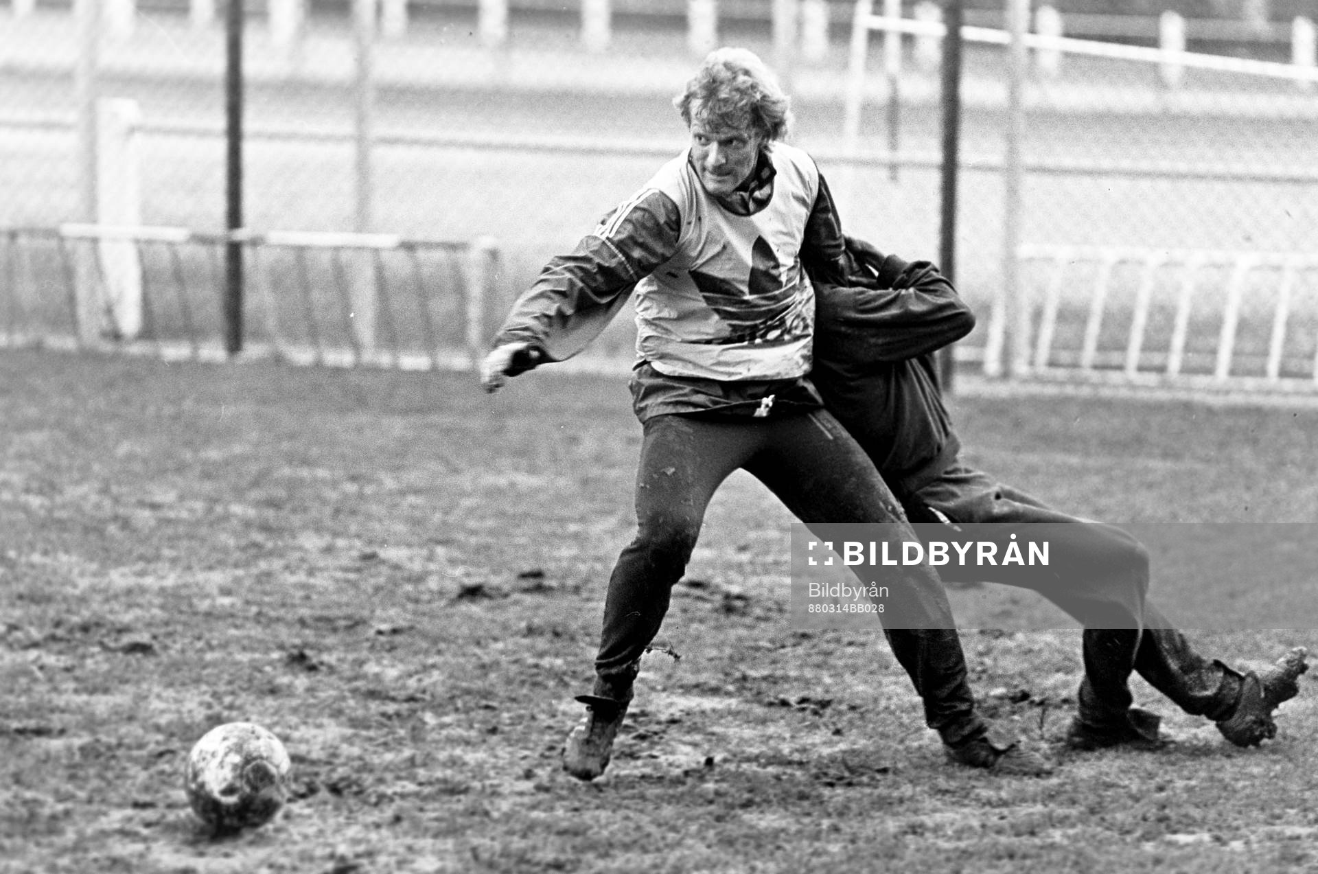 Håkan Lindman på träningen