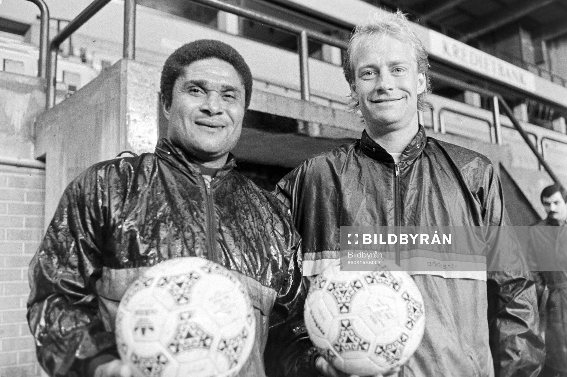 Eusebio och Mats Magnusson, Benfica dagen innan matchen