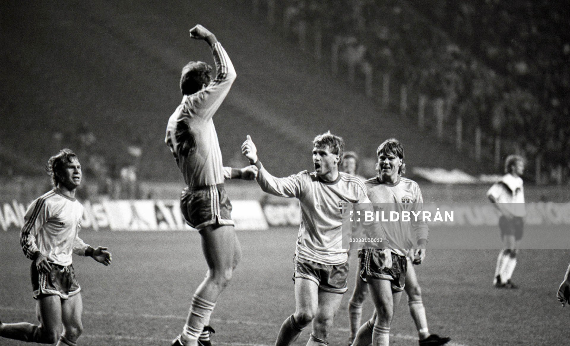 Hans Holmqvist, Peter Truedsson, Glenn Hysén och Joakim
