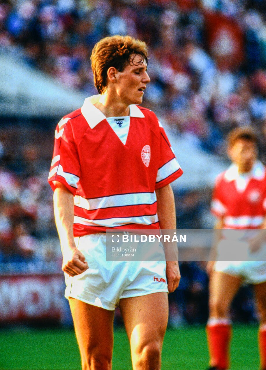 Danmarks Flemming Povlsen. Football, Friendly, Denmark -