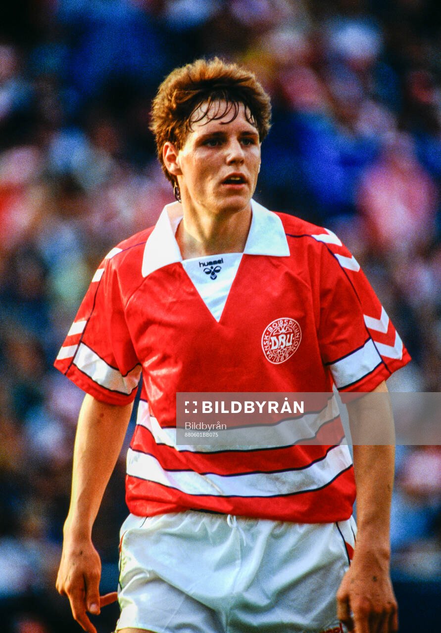Danmarks Flemming Povlsen. Football, Friendly, Denmark -