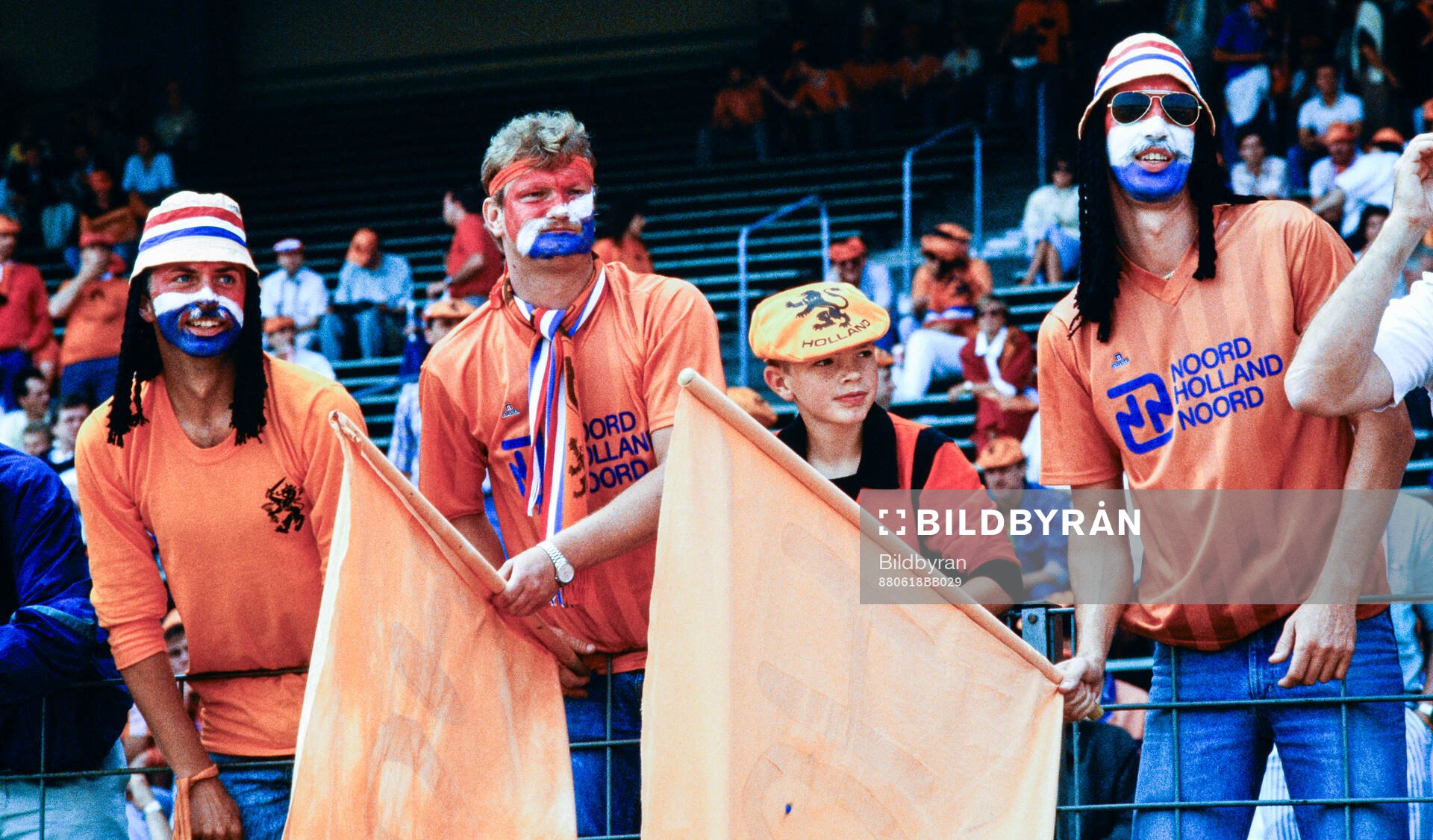 Dutch fans with orange flags