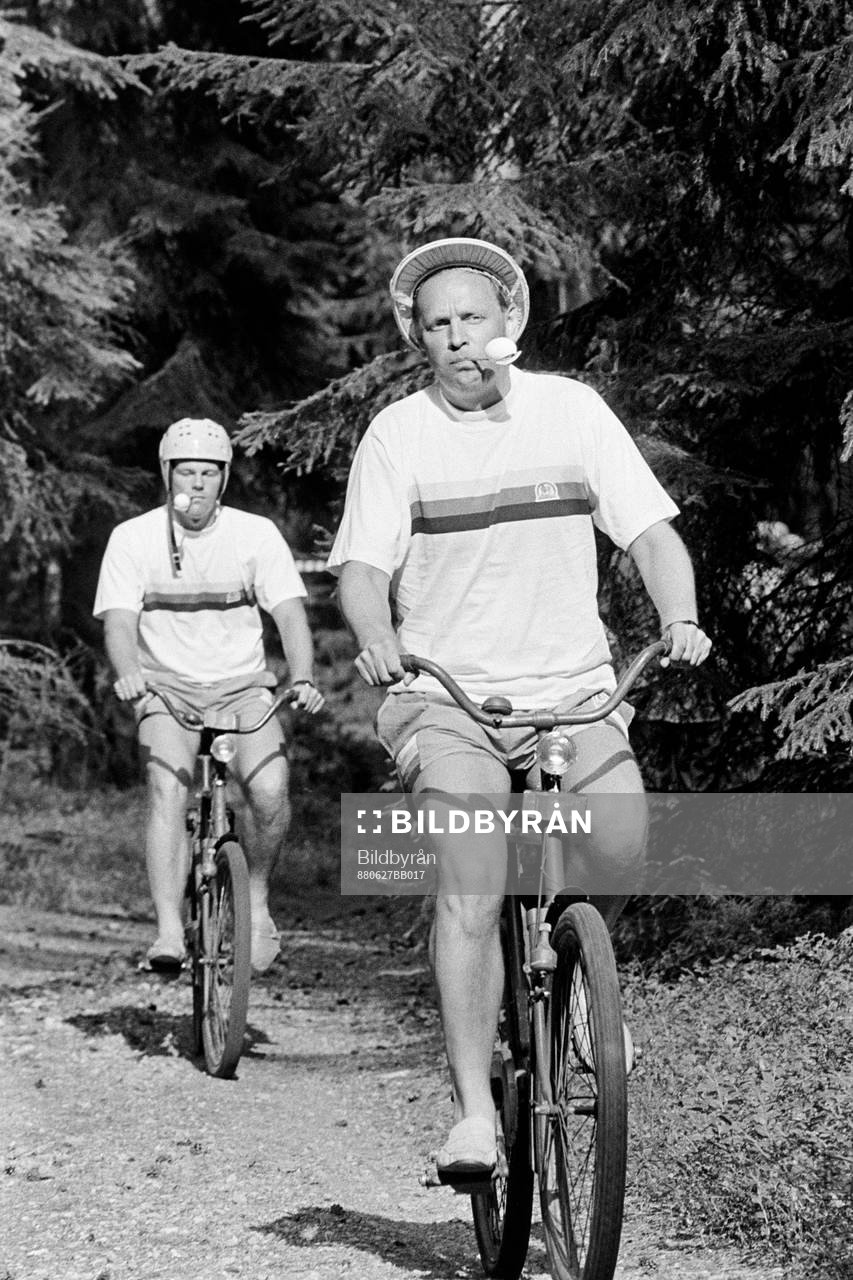 Tommy Sandlin på cykel