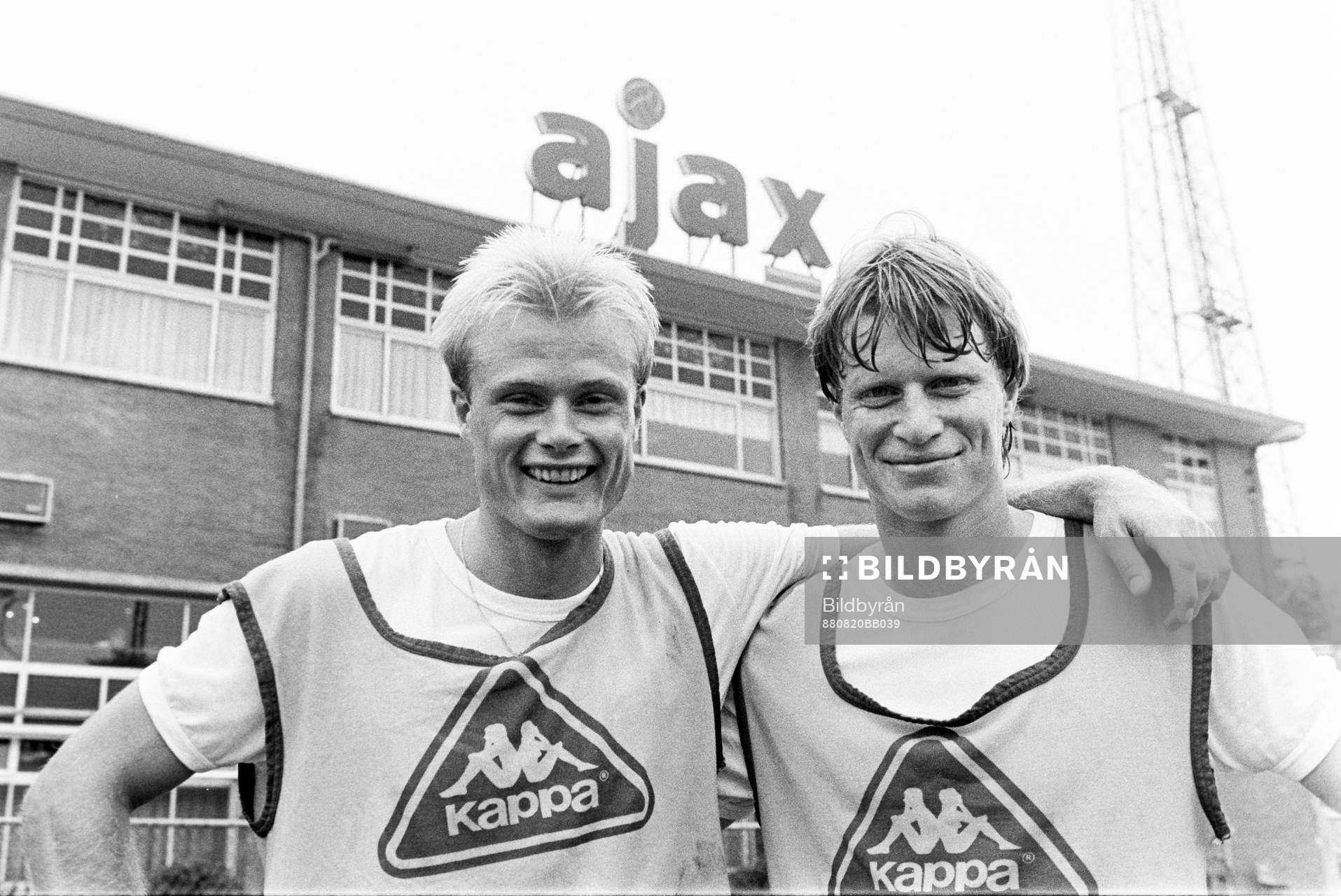 Peter Larsson och Stefan Pettersson på en träning